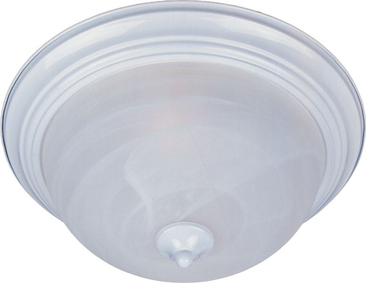 Foto para 60W Essentials - 584x-Flush Mount WT 3-lights Marble Glass MB Incandescent 