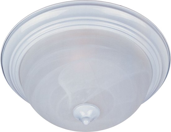 Foto para 60W Essentials - 584x-Flush Mount WT Marble Glass MB Incandescent 