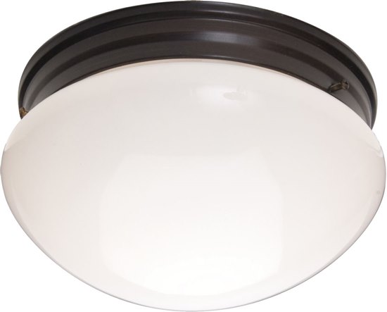 Picture of 60W Essentials - 588x-Flush Mount OI 2-lights White Glass MB Incandescent 8-Min