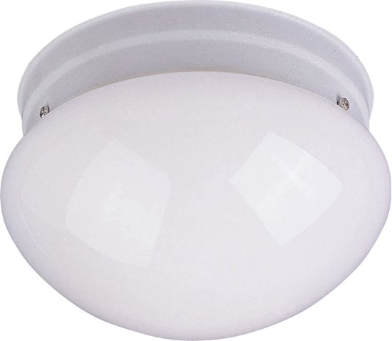 Picture of 60W Essentials - 588x-Flush Mount WT 2-lights White Glass MB Incandescent 8-Min