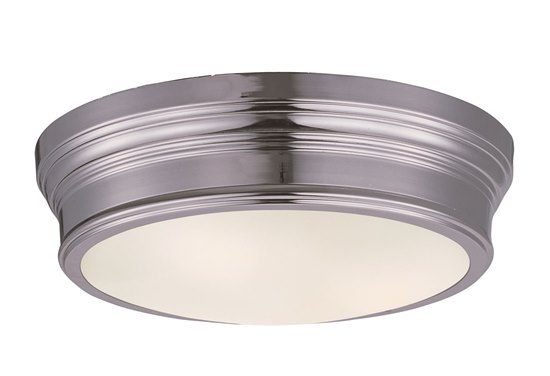 Foto para 60W Fairmont 2-Light Flush Mount PN Satin White MB Incandescent 