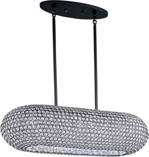 Foto para 60W Glimmer 10-Light Pendant BZ Beveled Crystal Glass G9 Xenon (OA HT 56")