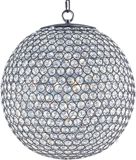 Foto para 60W Glimmer 5-Light Chandelier BZ Beveled Crystal Glass G9 Xenon 36" Chain