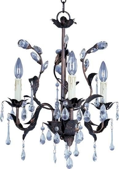 Foto para 60W Grove 3-Light Chandelier OI CA Incandescent 18"x19.5" 36" Chain