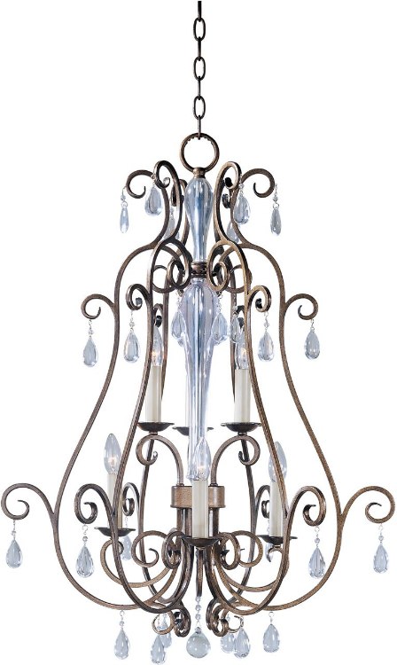 Picture of 60W Hampton 6-Light Entry Foyer Pendant AD CA Incandescent 36" Chain