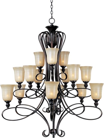 Foto para 60W Infinity 15-Light Chandelier OI Wilshire Glass MB Incandescent 72" Chain