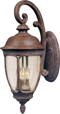 Mostrar detalles para 60W Knob Hill VX 3-Light Outdoor Wall Lantern SE Seedy Glass CA Incandescent 10"x24.5"  Imagen de 60W Knob Hill VX 3-Light Outdoor Wall Lantern SE Seedy Glass CA Incandescent 10"x24.5"