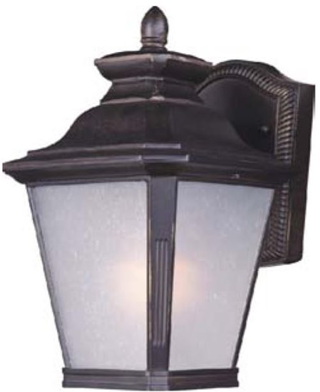 Foto para 60W Knoxville 1-Light Outdoor Wall Lantern BZ Frosted Seedy MB 