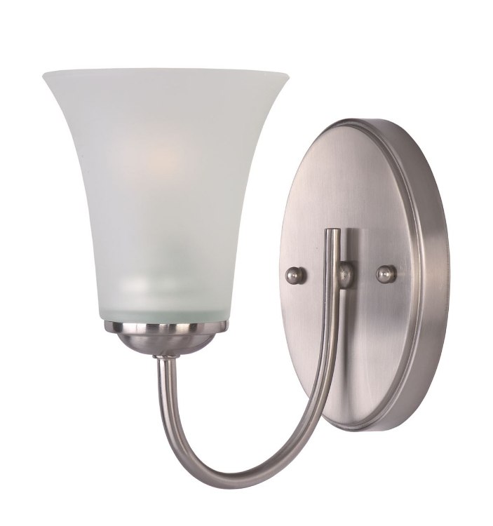 Picture of 60W Logan 1-Light Wall Sconce SN Frosted MB 