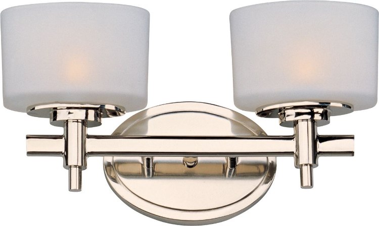 Foto para 60W Lola 2-Light Bath Vanity PN Satin White Glass G9 Frost Xenon 
