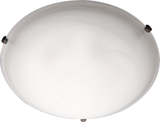 Foto para 60W Malaga 2-Light Flush Mount OI Marble Glass MB Incandescent 