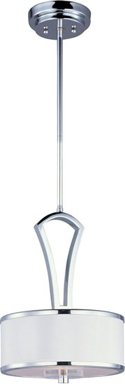 Foto para 60W Metro 1-Light Mini Pendant PC Beveled Crystal Fabric G9 Xenon (OA HT 57")