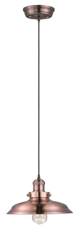 Picture of 60W Mini Hi-Bay 1-Light Pendant ACP Metal MB Incandescent 11"x6.75" (OA HT 65.75")
