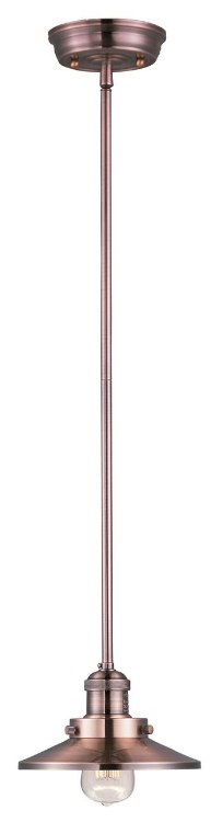 Picture of 60W Mini Hi-Bay 1-Light Pendant ACP Metal MB Incandescent 6"x5.25" (OA HT 64.5")