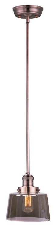 Picture of 60W Mini Hi-Bay 1-Light Pendant ACP Mirror Smoke Glass MB Incandescent (OA HT 52.75")