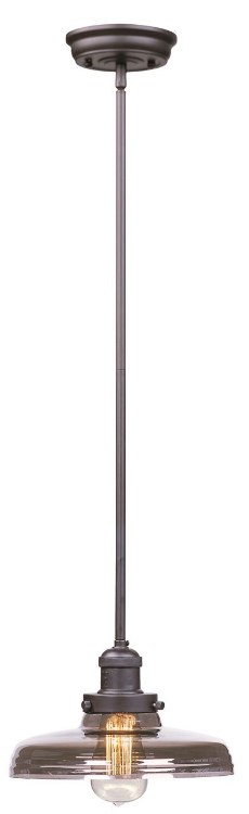 Picture of 60W Mini Hi-Bay 1-Light Pendant BZ Mirror Smoke Glass MB Incandescent (OA HT 50")