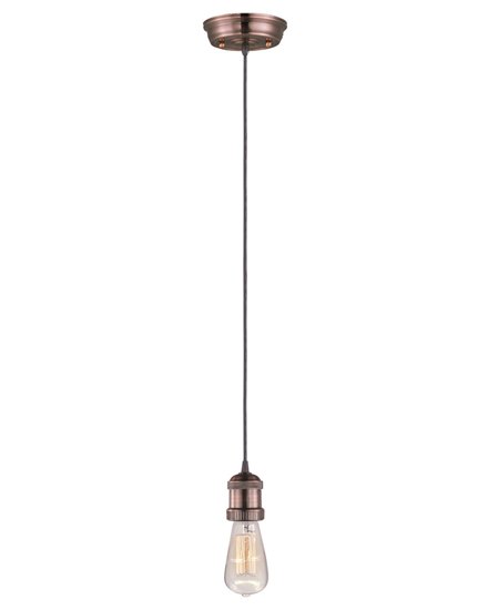 Foto para 60W Mini Hi-Bay 1-Light Pendant Cord Hung W/Bulb ACP MB Incandescent (OA HT 61.75") 10-Min