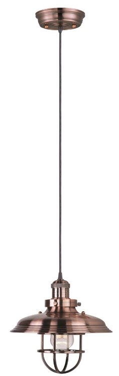 Picture of 60W Mini Hi-Bay 1-Light Pendant W/Bulb ACP MB (OA HT 70")