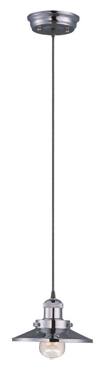 Picture of 60W Mini Hi-Bay 1-Light Pendant W/Bulb PN Metal MB Incandescent 8"x5.25" (OA HT 64.5")