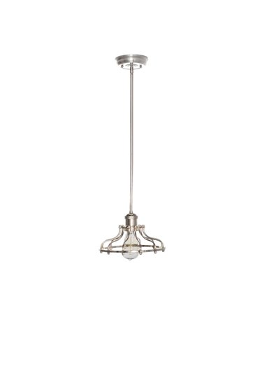 Foto para 60W Mini Hi-Bay 1-Light Pendant W/Bulb SN Metal MB Incandescent 10"x5.75" (OA HT 50")