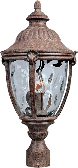 Foto para 60W Morrow Bay Cast 3-Light Outdoor Pole/Post Lantern ET Water Glass Glass CA Incandescent 
