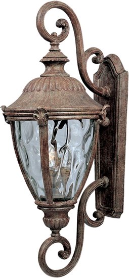 Picture of 60W Morrow Bay Cast 3-Light Outdoor Wall Lantern ET Water Glass Glass CA Incandescent 10.5"x27" 
