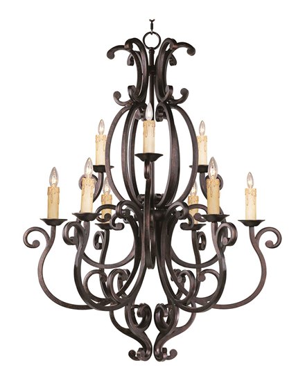 Picture of 60W Richmond 9-Light Chandelier CU CA Incandescent 72" Chain