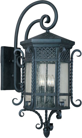 Foto para 60W Scottsdale 5-Light Outdoor Wall Lantern CF Seedy Glass CA Incandescent 