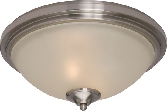 Foto para 60W Soho 2-Light Flush Mount SN Soft Vanilla Glass MB Incandescent 