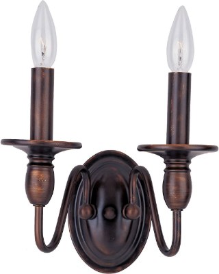 Show details for 60W Towne 2-Light Wall Sconce OI CA Incandescent  Picture of 60W Towne 2-Light Wall Sconce OI CA Incandescent