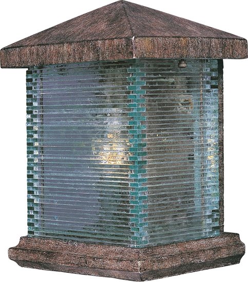 Picture of 60W Triumph VX 1-Light Outdoor Wall Lantern ET Clear Glass MB Incandescent 10"x12.5" 