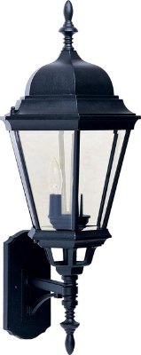 Mostrar detalles para 60W Westlake Cast 3-Light Outdoor Wall Lantern BK Clear Glass CA Incandescent 13"x28" 2-Min Imagen de 60W Westlake Cast 3-Light Outdoor Wall Lantern BK Clear Glass CA Incandescent 13"x28" 2-Min