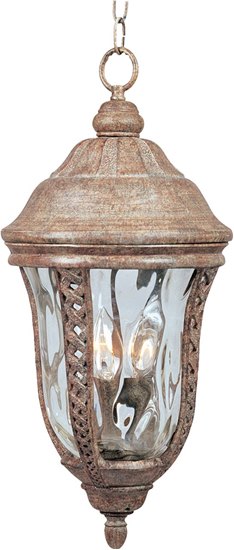 Foto para 60W Whittier VX 3-Light Outdoor Hanging Lantern ET Water Glass Glass CA Incandescent 72" Chain