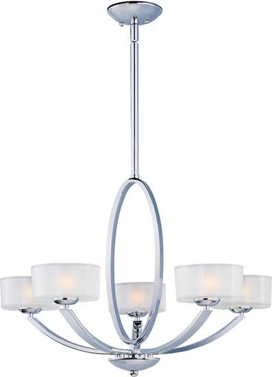 Picture of 75W Elle 5-Light Chandelier PC Frosted Glass G9 Frost Xenon (OA HT 66")