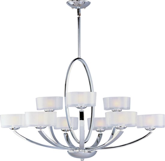 Picture of 75W Elle 9-Light Chandelier PC Frosted Glass G9 Frost Xenon (OA HT 70")