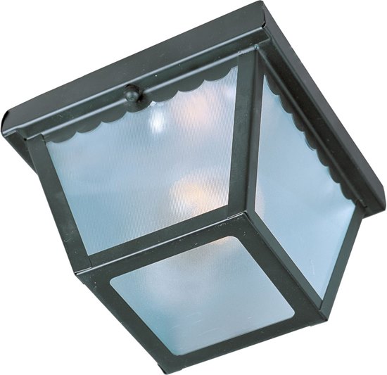 Foto para 75W Outdoor Essentials - 620x-Outdoor Ceiling Mount BK Frosted Glass MB Incandescent 12-Min