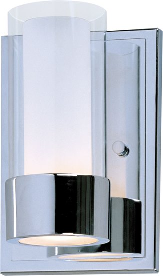 Picture of 75W Silo 1-Light Wall Sconce PC Clear/Frosted Glass G9 Frost Xenon 