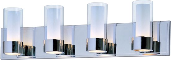 Picture of 75W Silo 4-Light Bath Vanity PC Clear/Frosted Glass G9 Frost Xenon