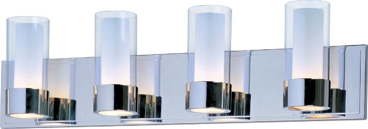 Picture of 75W Silo 4-Light Bath Vanity PC Clear/Frosted Glass G9 Frost Xenon