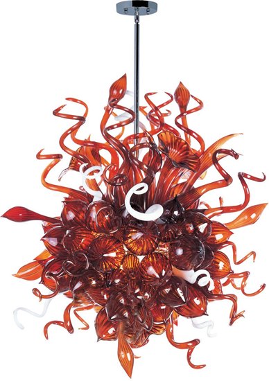 Picture of Mimi LED 18-Light Chandelier PC Root Beer Glass (OA HT 68")
