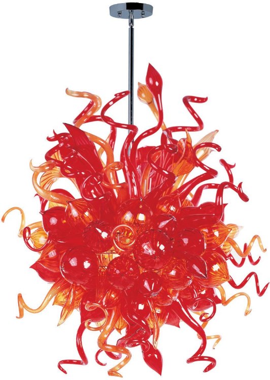 Foto para Mimi LED 18-Light Chandelier PC Sunrise Glass (OA HT 68")