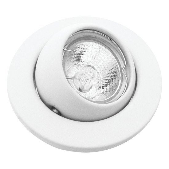 Picture of 50W Round White GX5.3 Directional 12V Spotlight