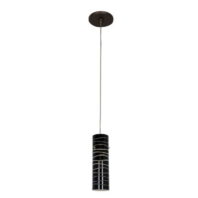 Show details for 35w Zeta GY6.35 Bi-Pin Halogen Dry Location Bronze Black Lined Low Voltage Pendant with Anari Silk (l) Glass Picture of 35w Zeta GY6.35 Bi-Pin Halogen Dry Location Bronze Black Lined Low Voltage Pendant with Anari Silk (l) Glass