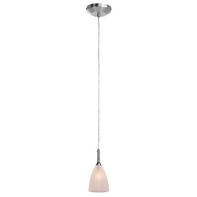Show details for 40w Delta G9 G9 Halogen Dry Location Brushed Steel Frosted Line Voltage Pendant with Mania Glass Picture of 40w Delta G9 G9 Halogen Dry Location Brushed Steel Frosted Line Voltage Pendant with Mania Glass
