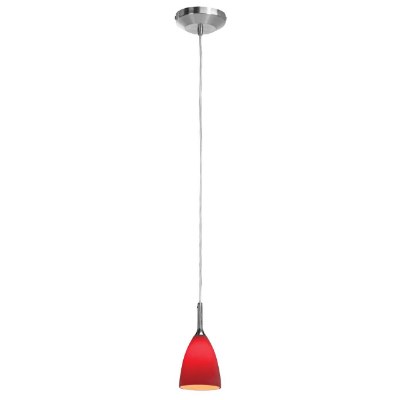 Show details for 40w Delta G9 G9 Halogen Dry Location Brushed Steel Red Line Voltage Pendant with Mania Glass Picture of 40w Delta G9 G9 Halogen Dry Location Brushed Steel Red Line Voltage Pendant with Mania Glass