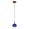 Foto para 40w Delta G9 G9 Halogen Dry Location Bronze Blue Lined Line Voltage Pendant with SphereEtched Glass
