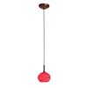 Picture of 40w Delta G9 G9 Halogen Dry Location Bronze Red Lined Line Voltage Pendant with SphereEtched Glass