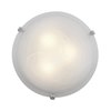 Picture of 26w (2 x 13) Mona GU-24 Spiral Fluorescent Damp Location Chrome Alabaster Flush-Mount 4.25"Ø12" (CAN Ø9.75")