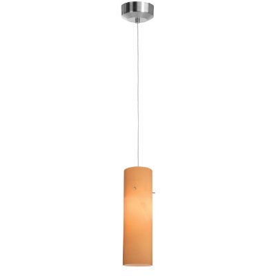 Show details for 5w Tungsten Module Dry Location Brushed Steel Black Lined LED Pendant with Anari Silk (l) Glass Picture of 5w Tungsten Module Dry Location Brushed Steel Black Lined LED Pendant with Anari Silk (l) Glass