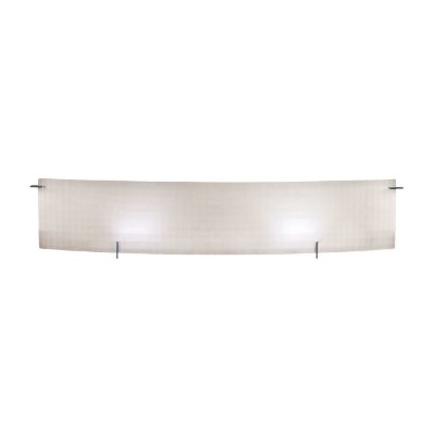 Show details for 52w (2 x 26) Oxygen GU-24 Spiral Fluorescent Damp Location Chrome Checkered Frosted Wall & Vanity 33.5"x6.75" (CAN 25.25"x5.5"x0.88") Picture of 52w (2 x 26) Oxygen GU-24 Spiral Fluorescent Damp Location Chrome Checkered Frosted Wall & Vanity 33.5"x6.75" (CAN 25.25"x5.5"x0.88")